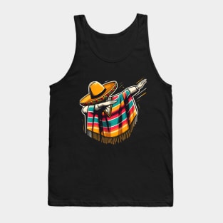 Dabbing Poncho Cinco de Mayo Mexican Sombrero Festival Tank Top